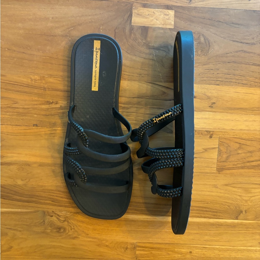 Ipanema black Solar Slide sandals